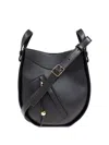 Loewe Women Hammock Slice Bag In Shiny Calfskin In Black