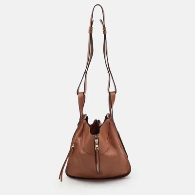 Pre-owned Loewe Hammock Small Brown Leather Bag