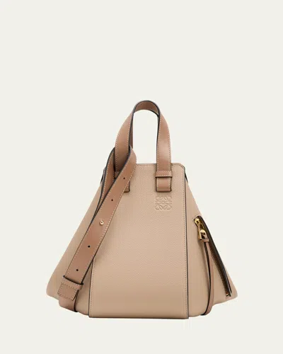 Loewe Hammock Small Leather Convertible Crossbody Bag In Sand