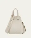 Loewe Hammock Small Leather Convertible Crossbody Bag In Soft White