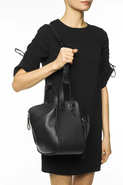 Loewe Womens Black Hammock Small Leather Shoulder Bag