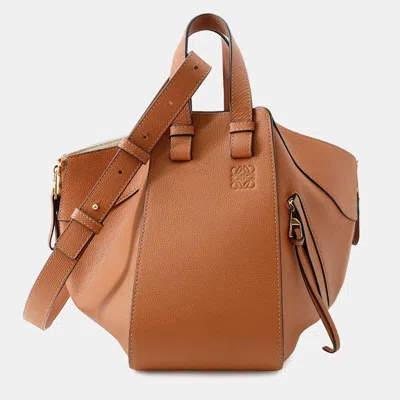 Pre-owned Loewe Hammock Small Tan Leather In Brown