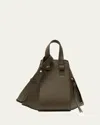 Loewe Hammock Small Top-handle Bag In Leather In Dark Khaki Green