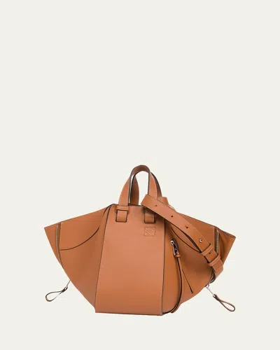 Loewe Hammock Small Top-handle Bag In Leather In Tan