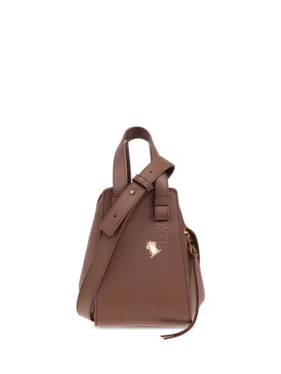 Loewe Hammock Tote Bag In Brown