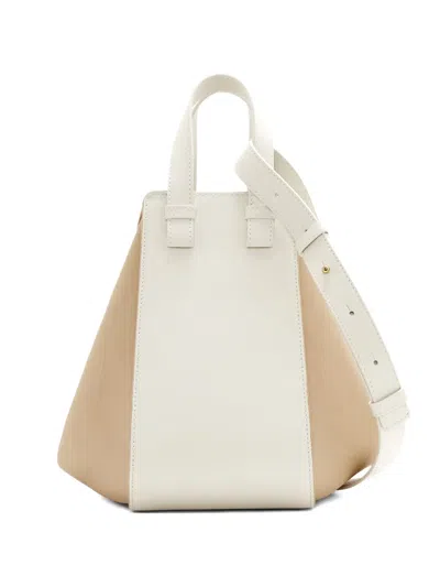 Loewe Hammock Two-tone Zip Tote Bag In Neutral
