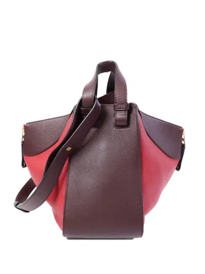 Pre-owned Loewe Hammock Two-way Calfskin Tote Bag In Red