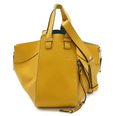 Pre-owned Loewe Hammock Yellow Leather Handbag Shoulder Bag ()