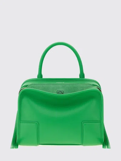 Loewe Amazona 180 Small Leather Shoulder Bag In Green
