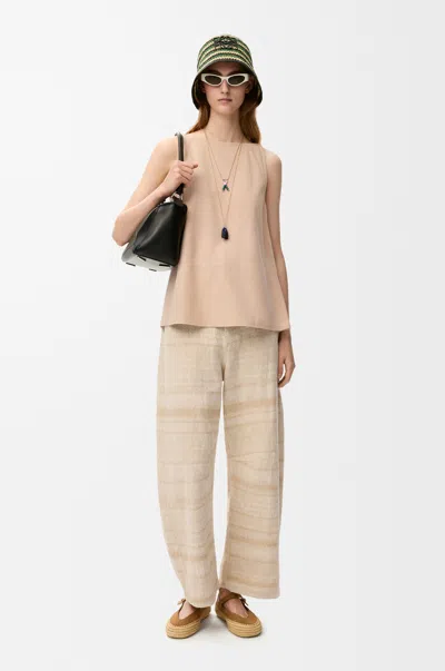 Loewe Top In Suede Goatskin Size:40 For Woman In Nude