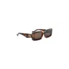 Loewe Havana Rectangular Sunglasses In Neutral