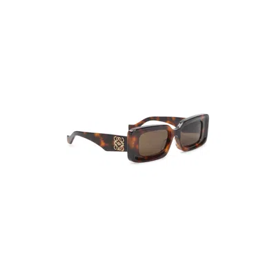Loewe Havana Rectangular Sunglasses In Neutral