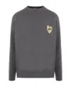 Loewe Heart Intarsia Dropped Shoulder Sweater In Gray