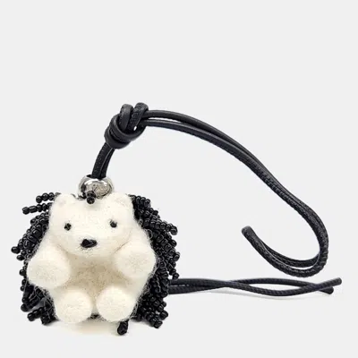 Pre-owned Loewe Hedgehog Bag Charm In Black