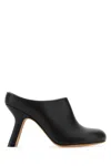 Loewe Terra Leather Stiletto Mule Clogs In Black