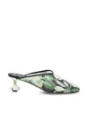 Loewe Sequined Toy Mules In Multi