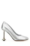 Loewe Toy Metallic Leather Stiletto Pumps In Silver