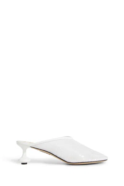Loewe Toy Leather Drop Stiletto Mules In White