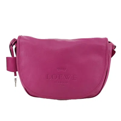 Pre-owned Loewe Heritage Messenger Leather Pink Leather Shoulder Bag Bag ()