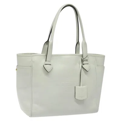 Pre-owned Loewe Heritage Tote Leather White Leather Tote Bag Bag ()