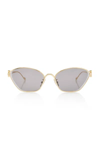 Loewe Hexagonal-frame Metal Sunglasses In Gold