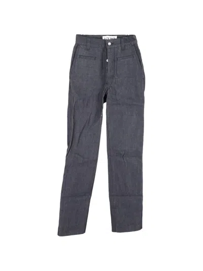 Pre-owned Loewe Hidden-buttoned Jeans In Gray
