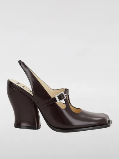Loewe Onda Leather Mary Jane Slingback Pumps In Purple