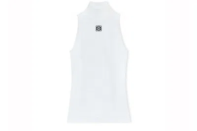 Pre-owned Loewe High Neck Top White