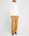 Loewe Pantalone In Crepe Stampato Donna In White Mult