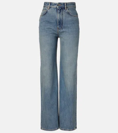 Loewe High-rise Wide-leg Jeans In Blue