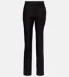 Loewe High-rise Wool And Silk Straight Pants In Black