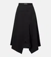 Loewe High-rise Wool Midi Skirt