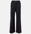 Loewe Straight-leg Wool Trousers In Black