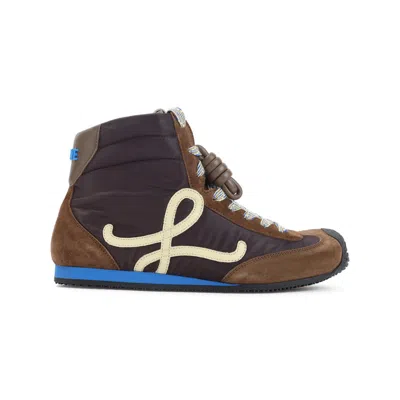 Loewe High-top  Sneakers With Textured Design And Logo Embellishment