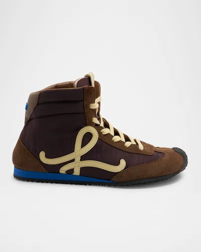Loewe Ballet Runner 2.0 High-top Sneakers In Brown