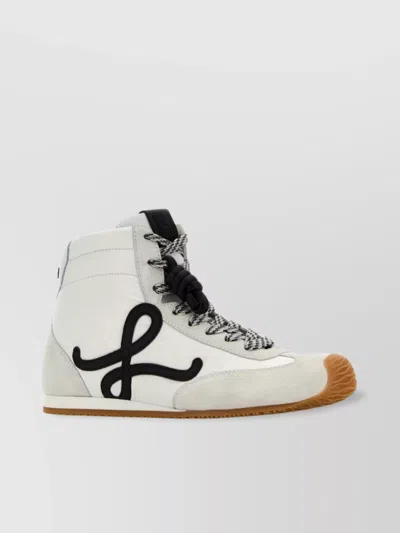 LOEWE HIGH-TOP SILHOUETTE SNEAKERS WITH CONTRAST RUBBER SOLE