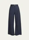 Loewe High Waist Balloon Trousers In Midnight B