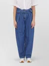 Loewe Womens Light Blue Side-flap Balloon-leg High-rise Jeans In Blue