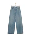 Loewe High Waist Denim Trousers In Gray