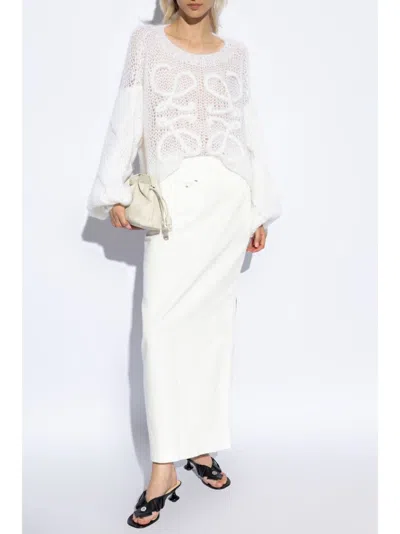 LOEWE HIGH-WAIST DRAPED MIDI SKIRT