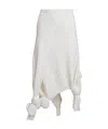 Loewe High Waist Knot Skirt In White