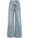 Loewe High Waist Denim Jeans With Wide Leg In Blue