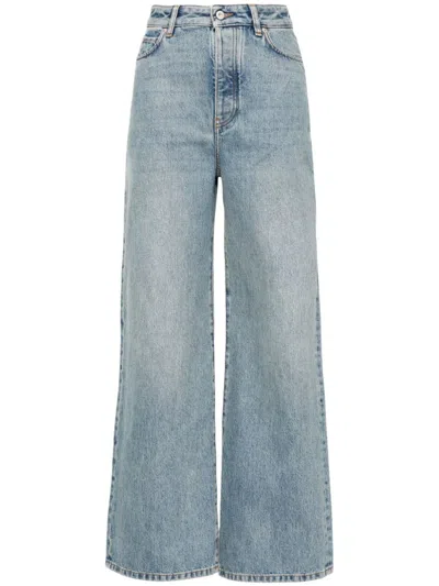 Loewe High Waisted Denim Jeans In Blue