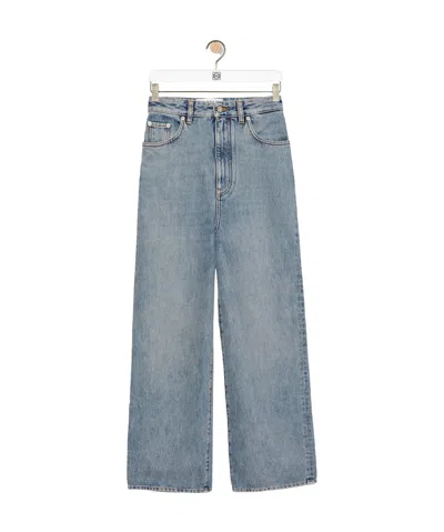 Loewe High Waisted Jeans In Denim In Blue