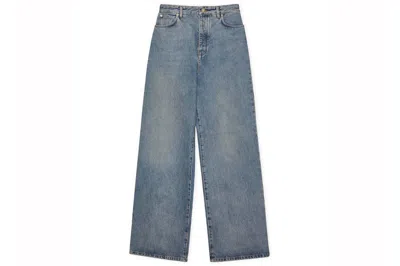 Pre-owned Loewe High Waisted Jeans Washed Denim