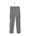 Loewe High-waisted Pleated Casual Pants In Gray