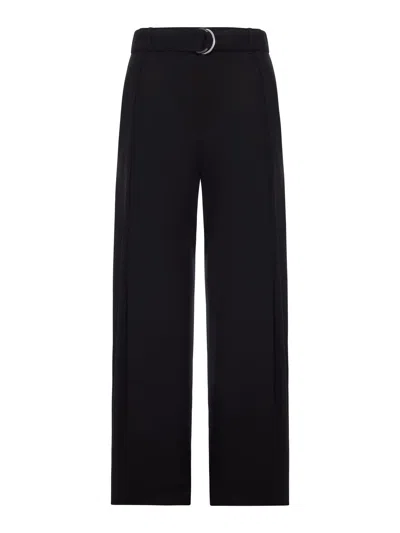 Loewe High-waisted Tailored Wool Trousers In Black