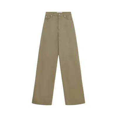Pre-owned Loewe High Waisted Trousers 'military Green' | Women's Size 34