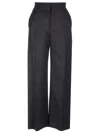 Loewe High-waisted Wool Trousers Black
