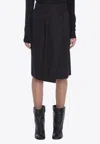 Loewe Wrap Skirt In Cotton And Silk In Black